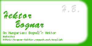 hektor bognar business card